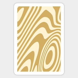 Golden Warm Zebra Grooves Abstract Pattern Magnet